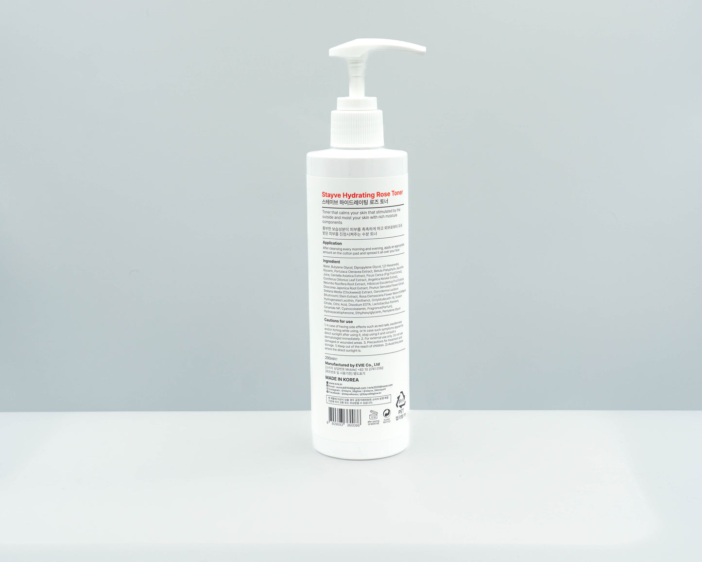 Stayve® Hydrating Rose Toner 290ml