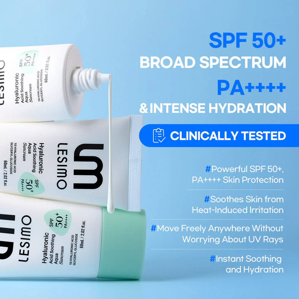 Lesimo Sunscreen Hyaluronic Acid Soothing Aqua SPF 50+ 60ml