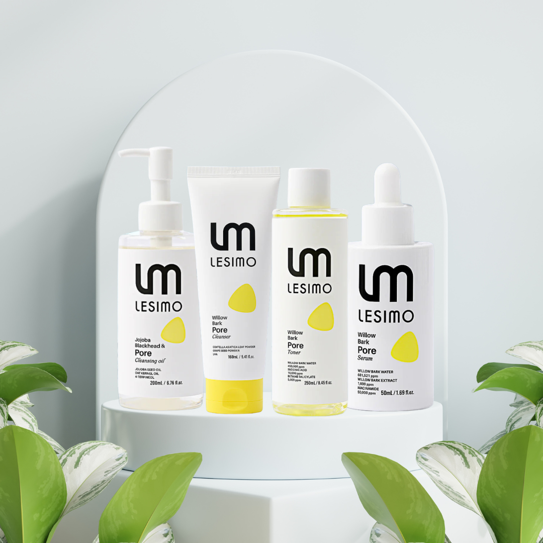 Lesimo Porenverfeinerndes Ritual gegen Akne – 4-Produkt-Set