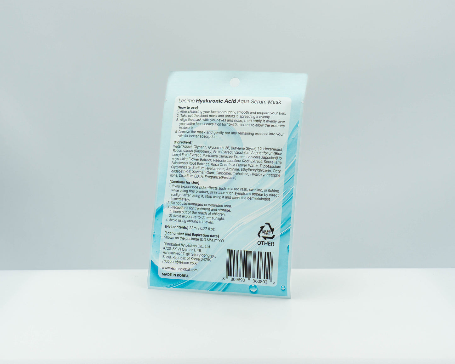 Lesimo Hyaluronic Acid Aqua Serum Mask 10 x 23ml