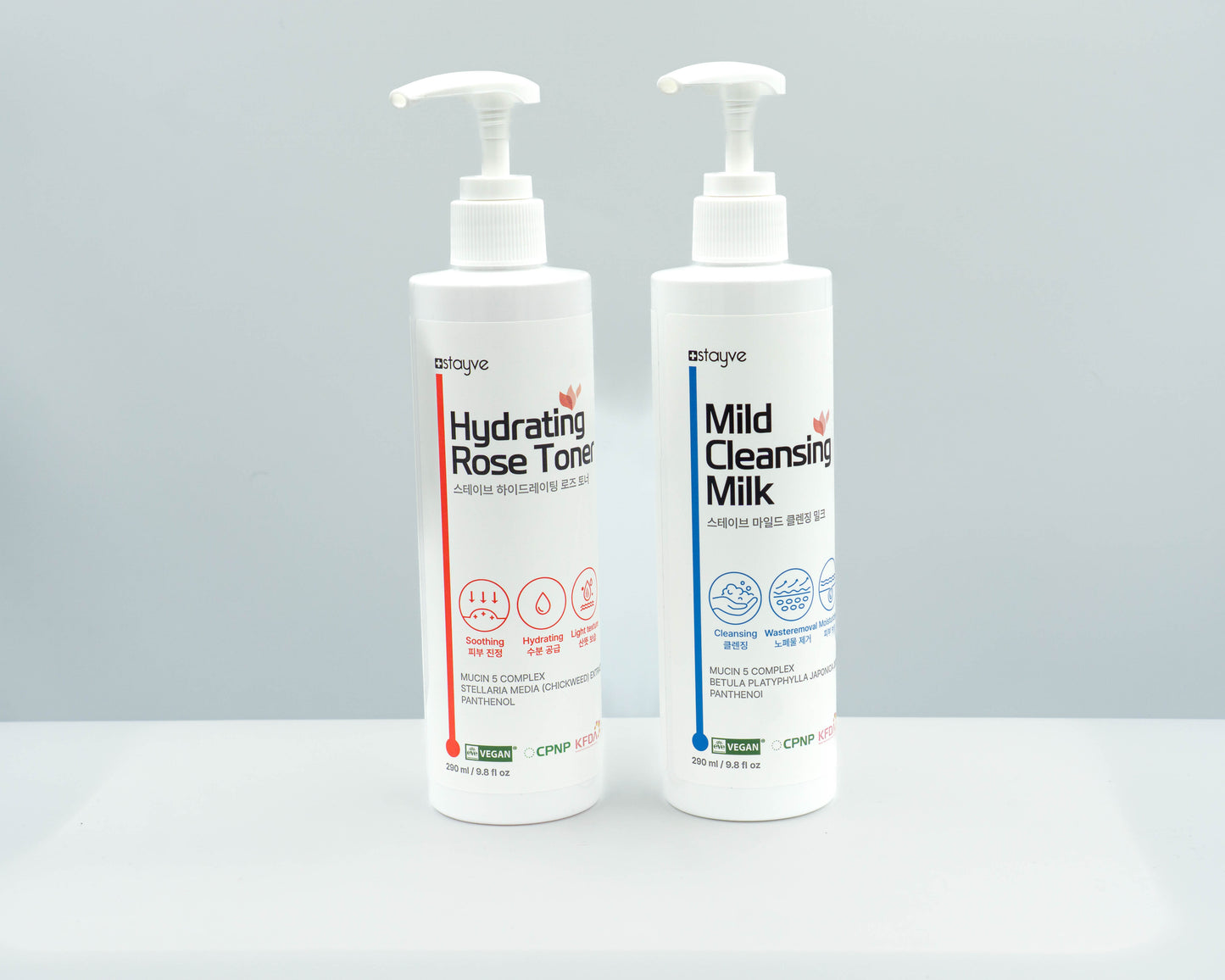 Stayve® Kit Cleasing Milk & Rose Toner 2x290ml