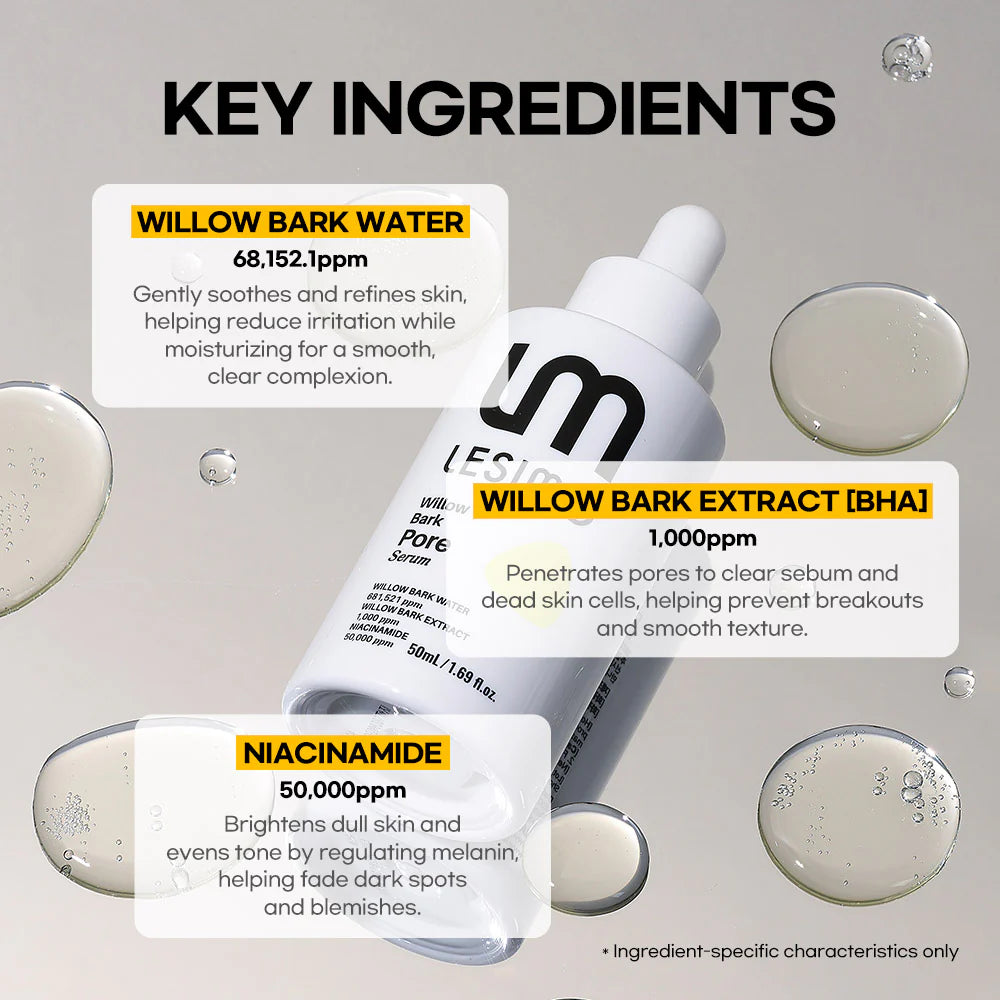 Lesimo Willow Bark Pore Serum for pores, bumps & texture 50ml