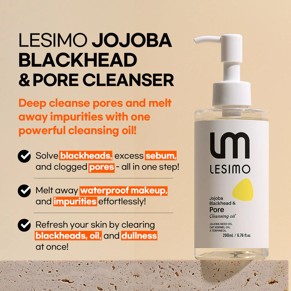 Lesimo jojoba Blackhead & pore cleansing oil 200ml