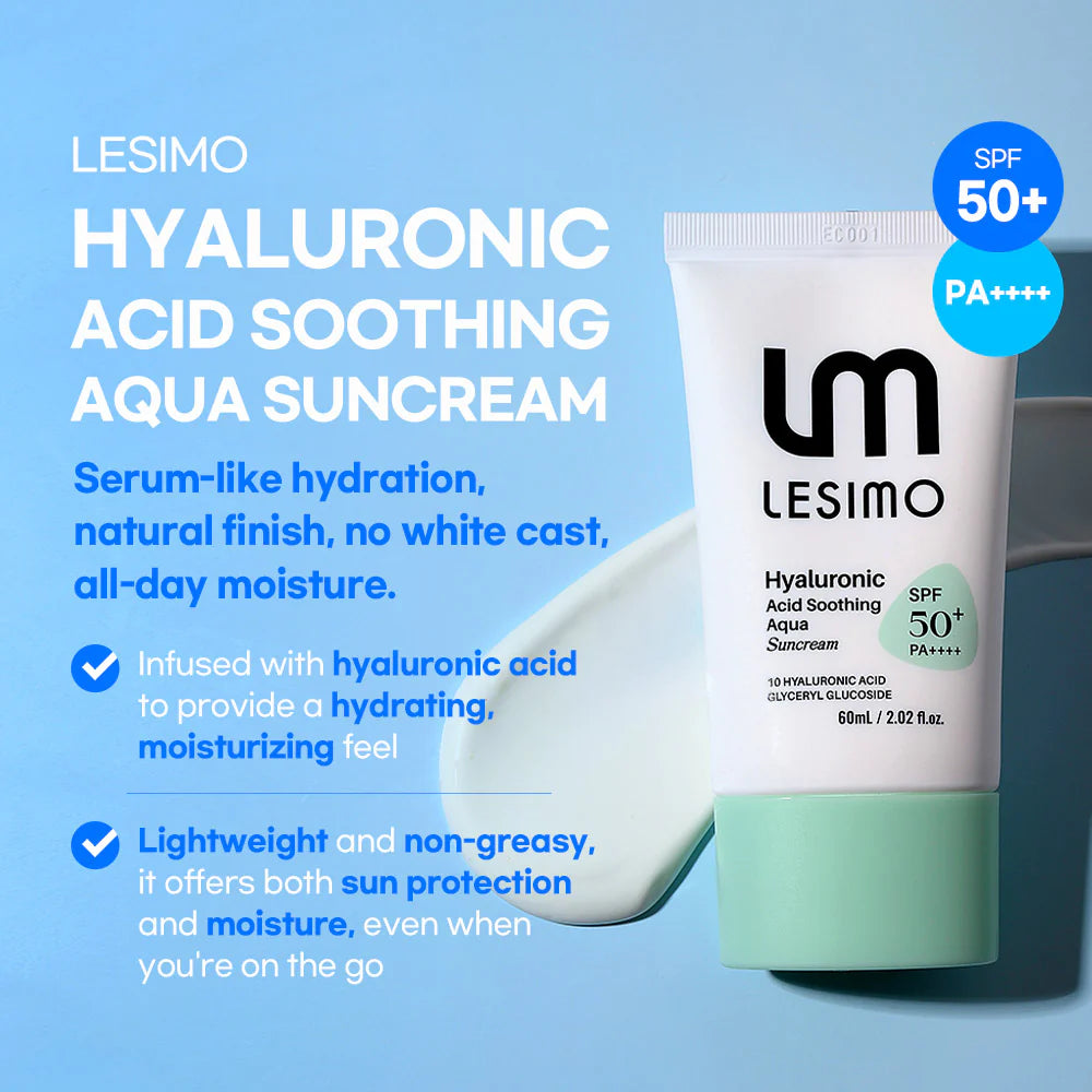 Lesimo Sunscreen Hyaluronic Acid Soothing Aqua SPF 50+ 60ml