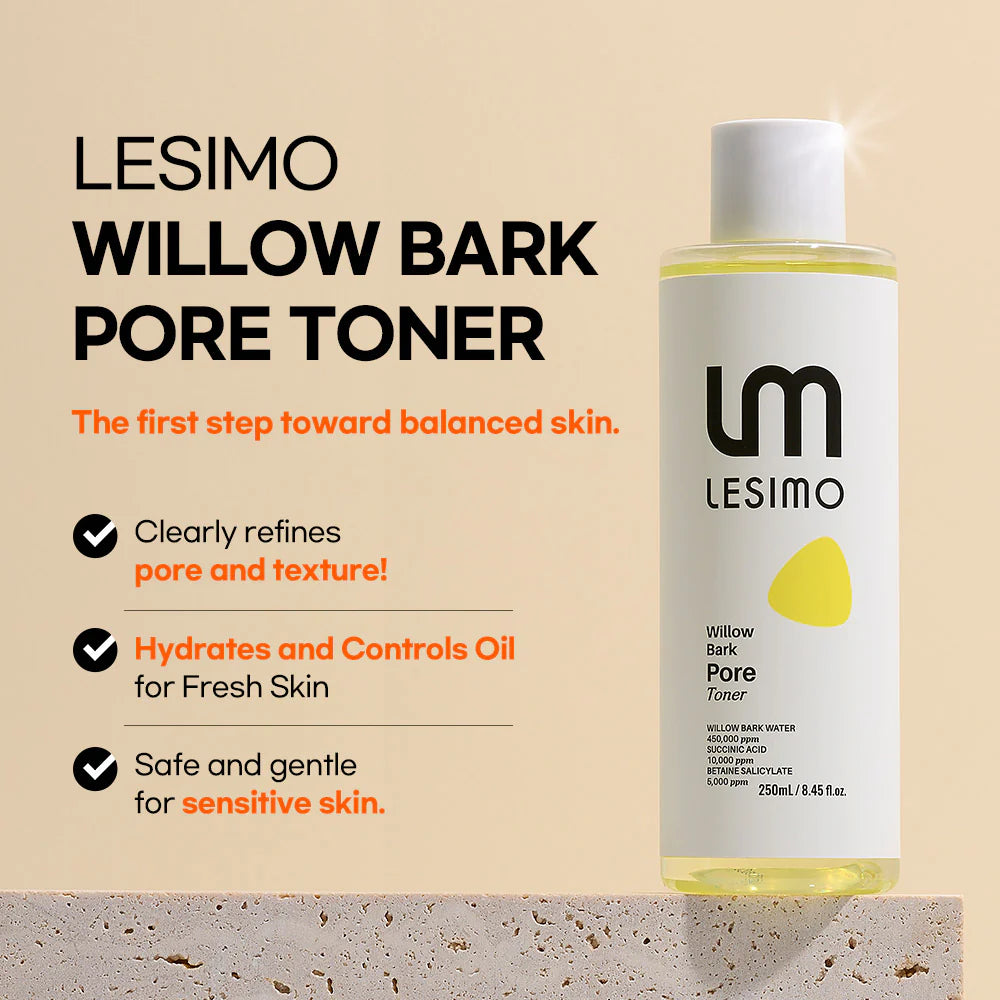 Lesimo Willow Bark Pore Toner - Pore Care & Oil Control 250ml